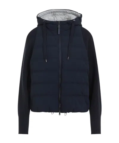 Brunello Cucinelli Quilted Puffer Jacket With Ribbed Sleeves