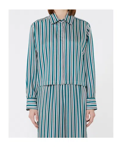 Max Mara Women's Brama Shirt Dark Green | Size It 46 | 2521116171600001