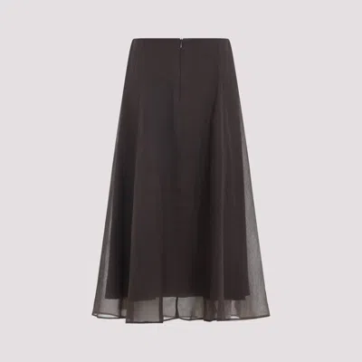 Brunello Cucinelli Pleated Skirt In Black