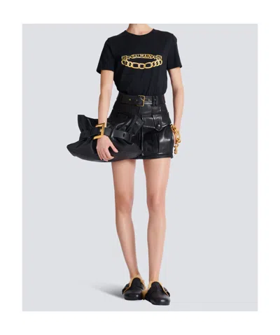 Balmain Organic Cotton T-shirt In Black