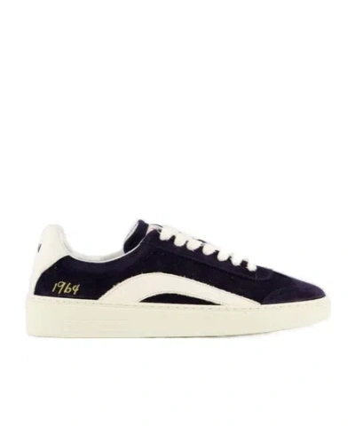 Dsquared2 Rider Suede Sneaker In White