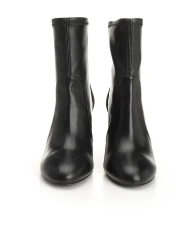 Stuart Weitzman Babette Leather Booties In Black