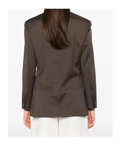 Brunello Cucinelli Single-breasted Brown Blazer