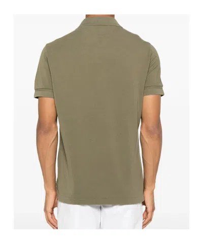Tom Ford Classic Pique Polo With Tailored Fit In Green
