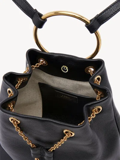 Chloé Small Bracelet Backpack In Grained Leather