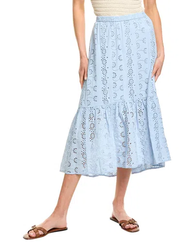Velvet By Graham & Spencer Amelia Long Skirt In Island In Blue