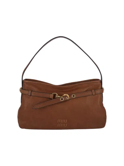 Miu Miu Medium Aventure Nappa Leather Shoulder Bag
