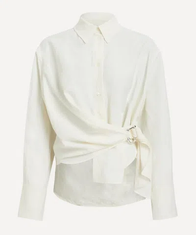 Jw Anderson J.w. Anderson White Draped Twisted Shirt