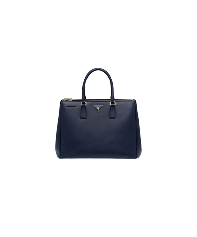 Prada Saffiano Leather Tote Handbag Baltic Blue'