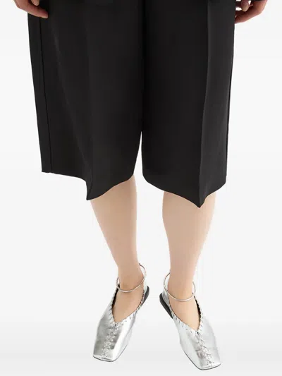 金属感芭蕾平底鞋