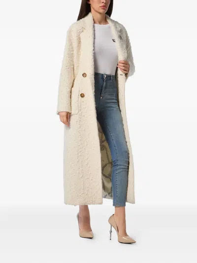 Philipp Plein Boucle Double-breasted Long Coat
