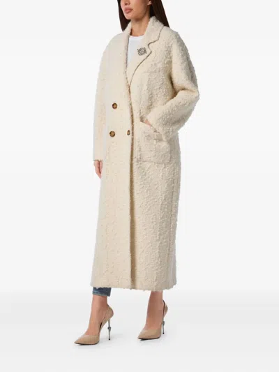 Philipp Plein Boucle Double-breasted Long Coat