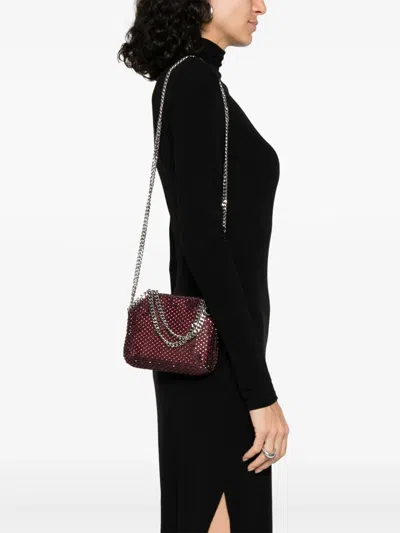 Stella Mccartney Falabella Chain-link Shoulder Strap Embellished Bag In Brown