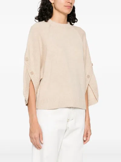Max Mara Crossover Detail Oversized Wool And Cashmere Sweater