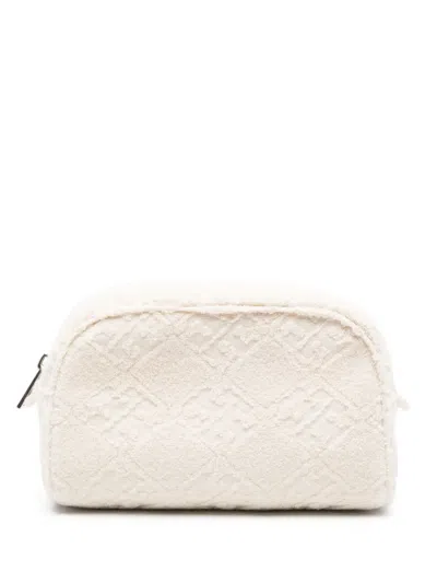 Tory Burch Cotton Pouch With Protective Dust Bag In Neutral