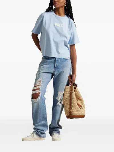 Polo Ralph Lauren Women's Logo Cotton Jersey Crewneck Tee