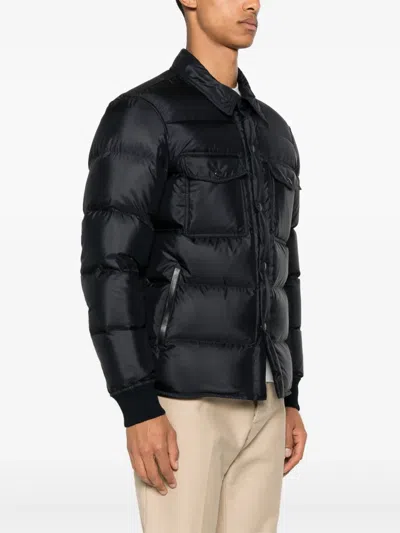 Tom Ford "techno Satin" Padded Jacket In Black