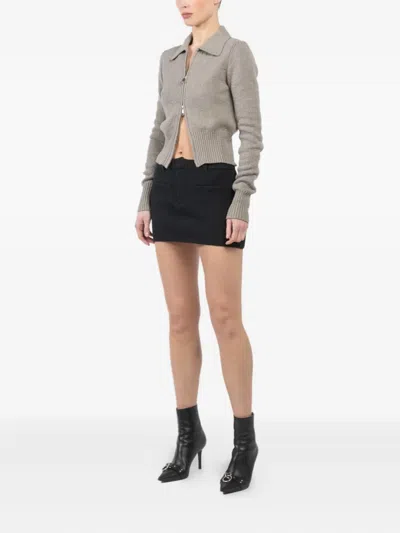 Aya Muse Knit Mini Skirt In Blue