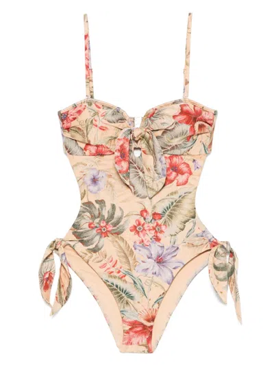 Zimmermann Coco Scarf Tie One-piece Swimsuit