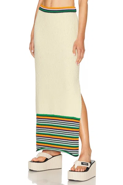 Christopher John Rogers Stripe Boucle Knit Pencil Skirt