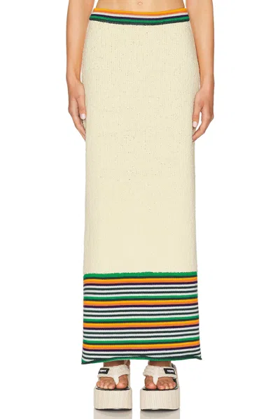 Christopher John Rogers Stripe Boucle Knit Pencil Skirt