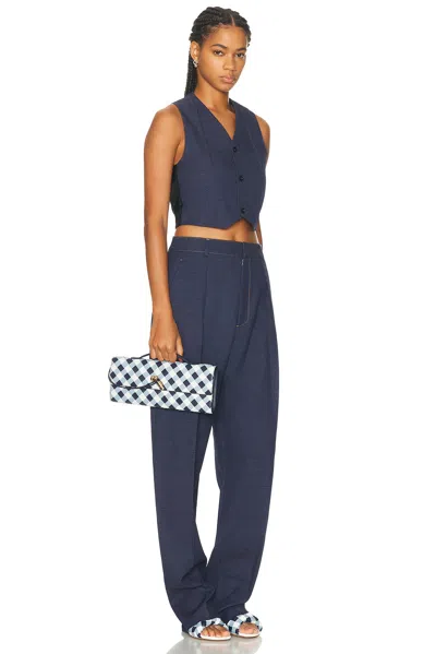 Bottega Veneta Andiamo Small Intrecciato Leather Clutch In White