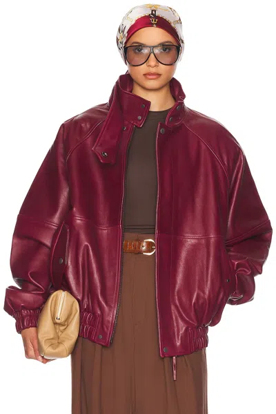 Helsa The Oversized Leather Bomber