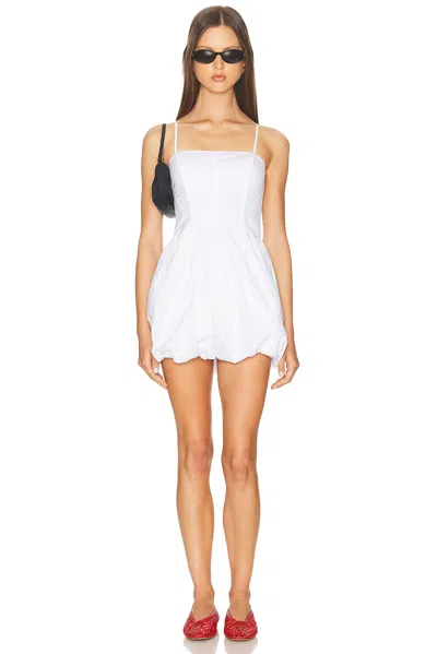 Fleur Du Mal Corset Bubble Mini Dress In White