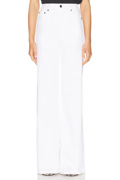 Khaite Dane Denim High Rise Jeans In White