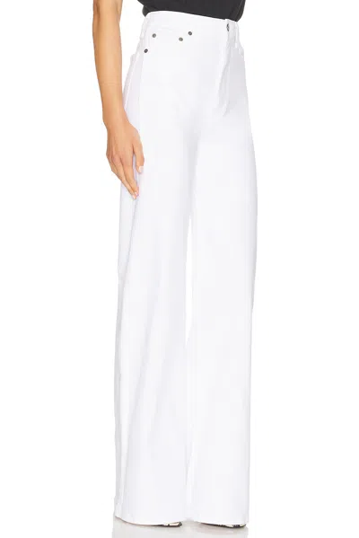 Khaite Dane Denim High Rise Jeans In White