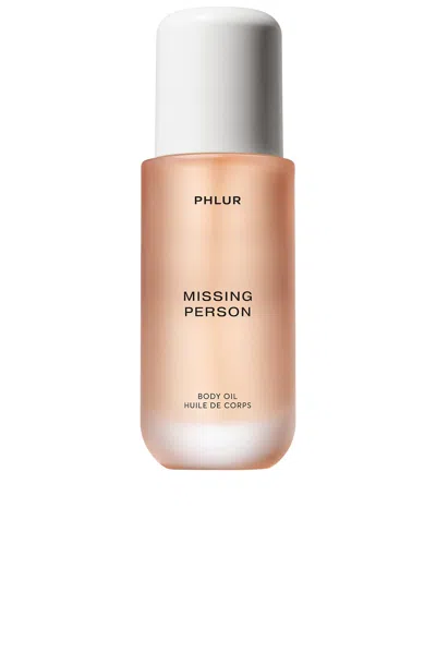 Phlur Womens Missing Person Scented Body Oil 118ml In Transparent