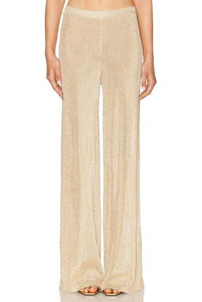 Ser.o.ya Sheldon Metallic-knit Trousers In Gold