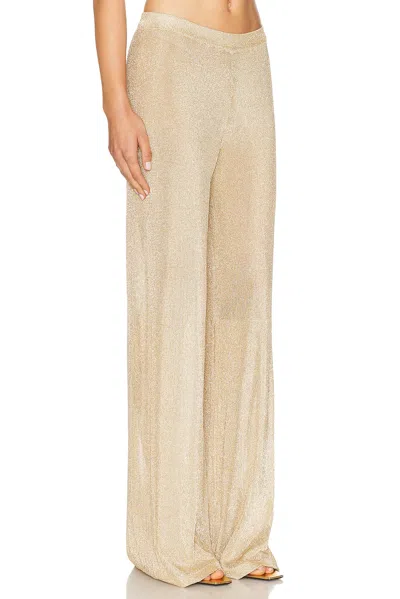 Ser.o.ya Sheldon Metallic-knit Trousers In Gold