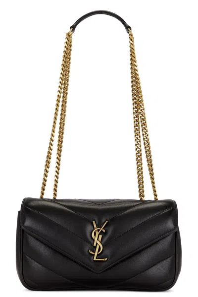 Saint Laurent Black Loulou Small Shoulder Bag