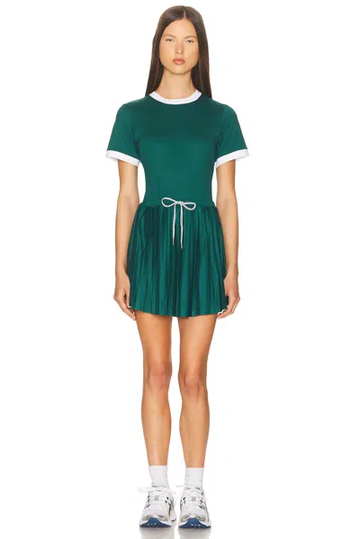 Varley Womens Trent Court 30 Stretch-jersey Mini Dress Forest Xs In Green