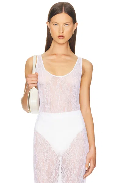 Wardrobe.nyc Lace Stirrup Leggings In White