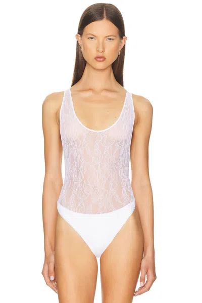 Wardrobe.nyc Lace Stirrup Leggings In White