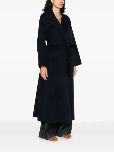S Max Mara Virgin Wool Coat With Coordinated Waist Belt