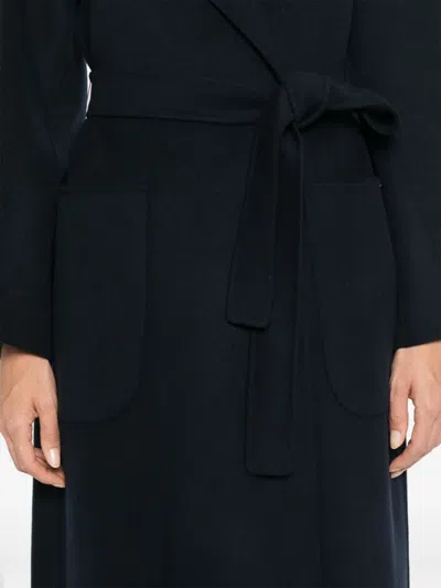 S Max Mara Virgin Wool Coat With Coordinated Waist Belt