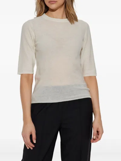 Fabiana Filippi Fitted Cotton Top Ribbed Texture