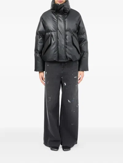 Mm6 Maison Margiela Mm6 By Maison Margiela Oversized Black Sports Jacket With Double-zipper Closure In Black