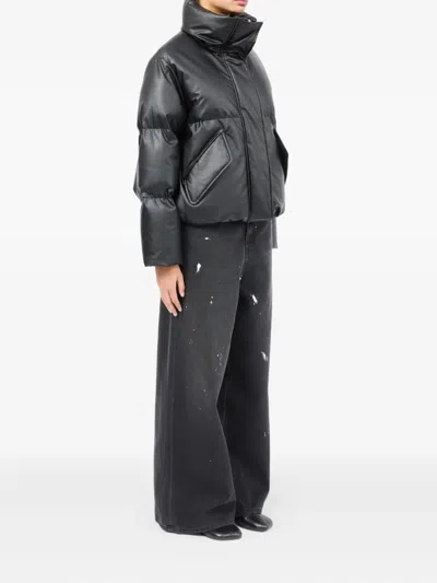 Mm6 Maison Margiela Mm6 By Maison Margiela Oversized Black Sports Jacket With Double-zipper Closure In Black