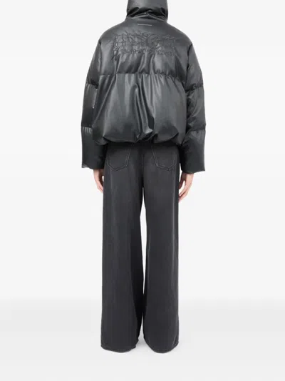 Mm6 Maison Margiela Mm6 By Maison Margiela Oversized Black Sports Jacket With Double-zipper Closure In Black