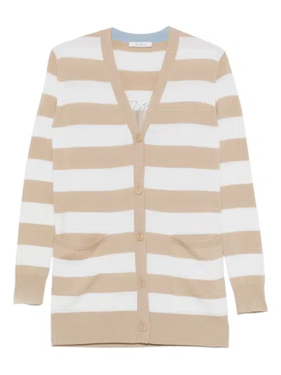 Max Mara Maxmara Women Fiemme - Long Striped Wool Cardigan
