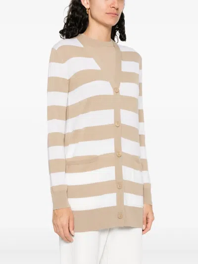 Max Mara Maxmara Women Fiemme - Long Striped Wool Cardigan