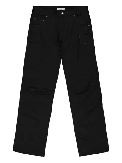 Gmbh Knee-patch Cargo Trousers In Black