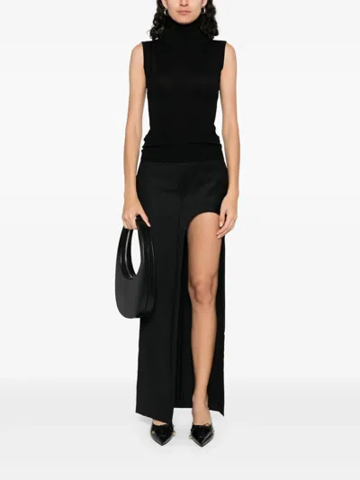 Sportmax Sleeveless "vertigo" Jersey In Black