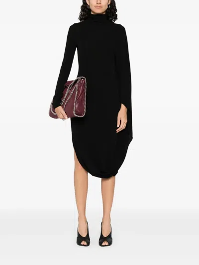 Stella Mccartney Asymmetric Cape Midi Dress