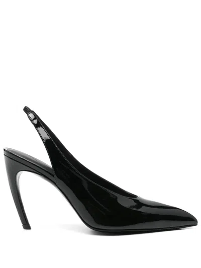 Attico ''viper'' Slingback Black In Black