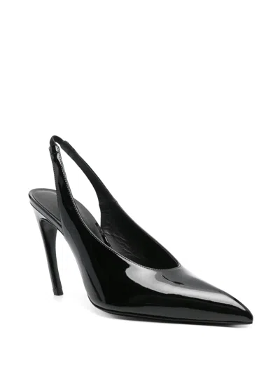 Attico ''viper'' Slingback Black In Black